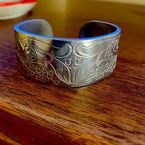 Vintage Pewter Cuff Bracelet